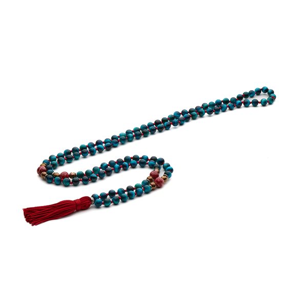 Collana Antracite Mala Tibetani 108 Grani in Pietre dure MT28 HANOI - MT28 HANOI